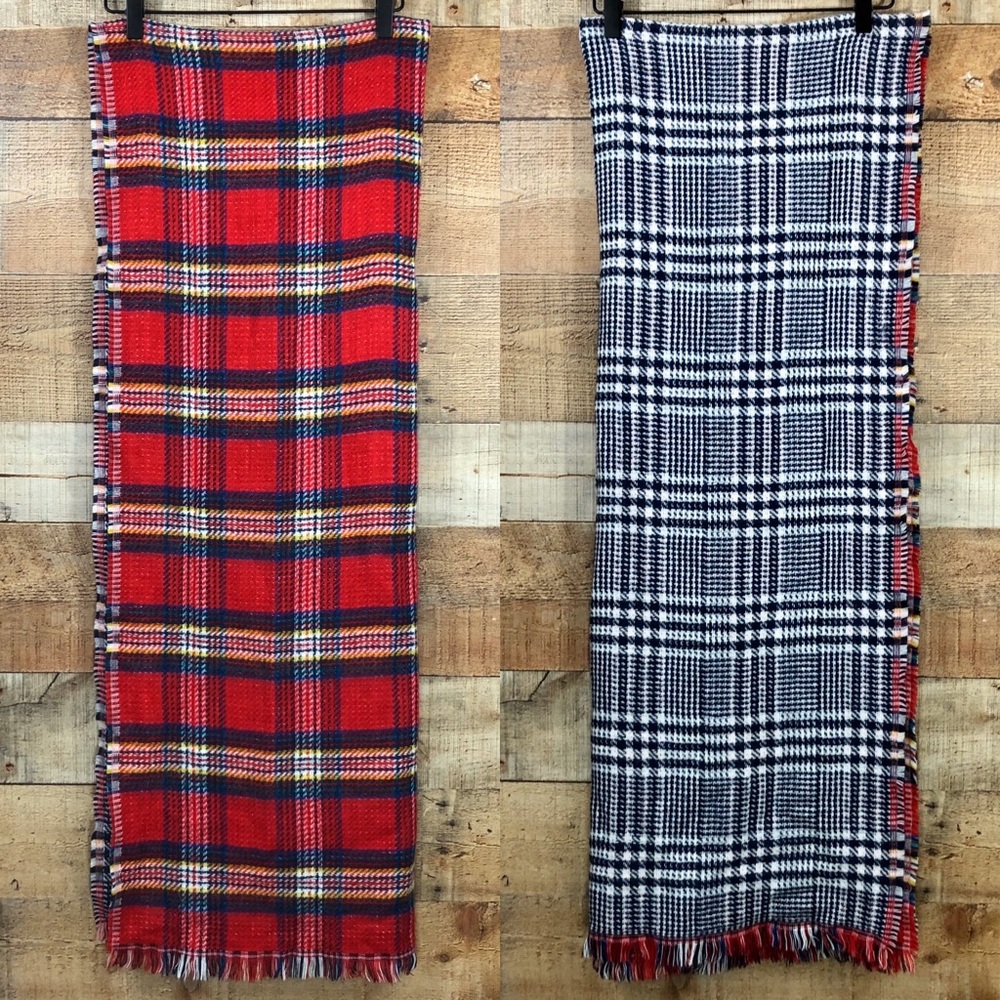 Reversible Plaid Scarf